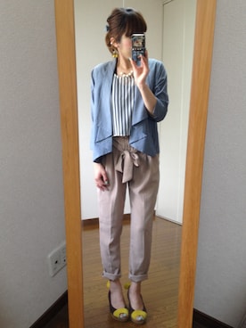 「hunch（ハンチ）のアイテム（その他アウター）」を使った、mikiさん（レディース・158cm）の春コーディネート