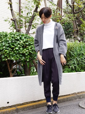 「emmi（エミ）のアイテム（その他アウター）」を使った、midori ueedaさん（レディース・167cm）の冬コーディネート