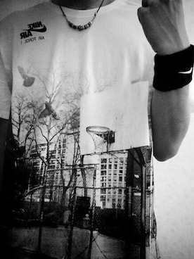 「NIKE(ナイキ)のアイテム(バングル/リストバンド)」を使った、hisashiさん(メンズ・170cm)の冬コーディネート