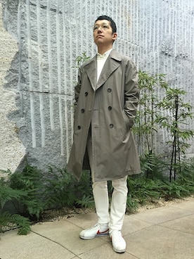 「トレンチ」｜「アイテム（その他アウター）」を使った、UNITED ARROWS 六本木ヒルズ店さん（メンズ・172cm）の冬コーディネート