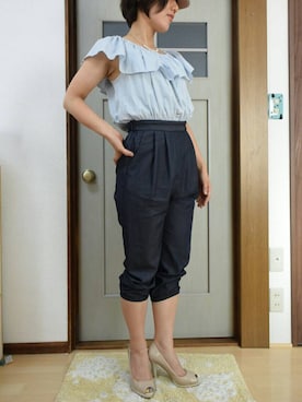 「31 Sons de mode（トランテアン　ソン　ドゥ　モード）のアイテム（つなぎ/オールインワン）」を使った、maiさん（レディース・155cm）の夏コーディネート
