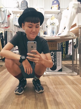 「REMIX（リミックス）のアイテム（帽子）」を使った、Sunnyさん（メンズ・165cm）の夏コーディネート