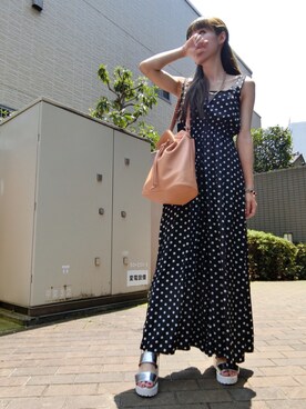 「simple」｜「アイテム（つなぎ/オールインワン）」を使った、ivywengさん（レディース・160cm）の夏コーディネート