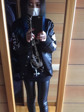 「KILL STAR（キルスター）のアイテム（ジャケット/アウター）」を使った、Saoriさん（レディース・153cm）の春コーディネート