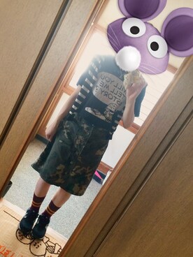 「UNIQLO（ユニクロ）のアイテム（Tシャツ/カットソー、ブラック系）」を使った、rayのんのさん（レディース・160cm）の秋コーディネート