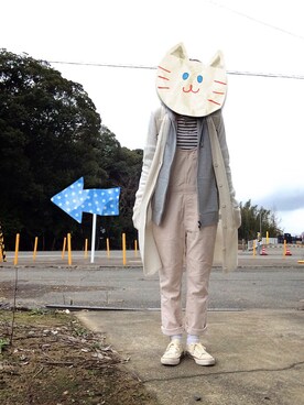 「GU（ジーユー）のアイテム（パーカー、グレー系）」を使った、rayのんのさん（レディース・160cm）の冬コーディネート