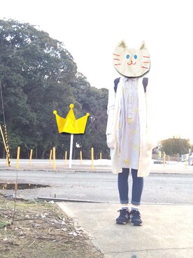 「POU DOU DOU（プードゥドゥ）のアイテム（シャツワンピース）」を使った、rayのんのさん（レディース・160cm）の冬コーディネート