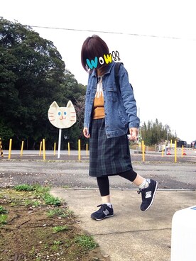 「AS KNOW AS PINKY（アズノゥアズピンキー）のわんこ♡たまらん♡（ニット/セーター、ブラウン系）」を使った、rayのんのさん（レディース・160cm）の春コーディネート