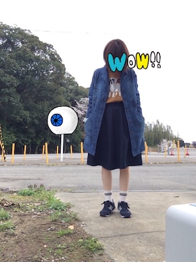 「AS KNOW AS PINKY（アズノゥアズピンキー）のアイテム（ニット/セーター、ブラウン系）」を使った、rayのんのさん（レディース・160cm）の春コーディネート