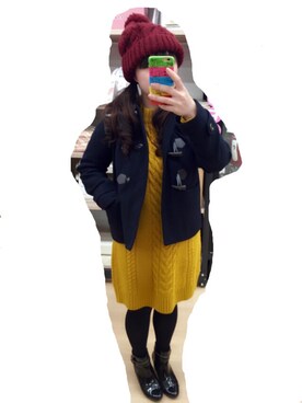 「aiko」｜「アイテム（ダッフルコート）」を使った、Ri*さん（レディース・152cm）の冬コーディネート