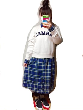 「aiko」｜「アイテム（シャツワンピース）」を使った、Ri*さん（レディース・152cm）の冬コーディネート