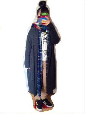 「aiko」｜「アイテム（シャツワンピース）」を使った、Ri*さん（レディース・152cm）の冬コーディネート