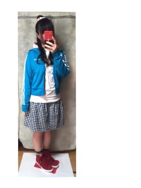 「aiko」｜「アイテム（ジャージ）」を使った、Ri*さん（レディース・152cm）の春コーディネート