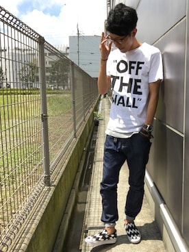 「LOUNGE LIZARD（ラウンジリザード）のアイテム（キーケース/キーアクセサリー）」を使った、Harutoさん（メンズ・177cm）の夏コーディネート