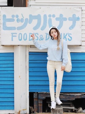 「sweatshirt」｜thestudioKさん（レディース・165cm）の春コーディネート