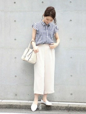 「CHEMBUR（チェンバー）のアイテム」を使った、SHINoさん（レディース・153cm）の春コーディネート