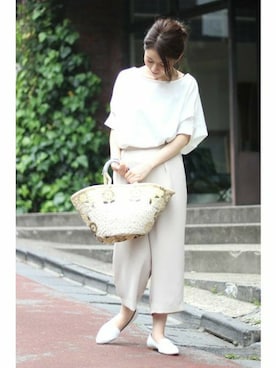 「CHEMBUR（チェンバー）のアイテム」を使った、SHINoさん（レディース・153cm）の夏コーディネート