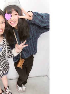 「オルチャンファッション」｜「アイテム（ニットキャップ/ビーニー）」を使った、まほりんさん（レディース・157cm）の春コーディネート