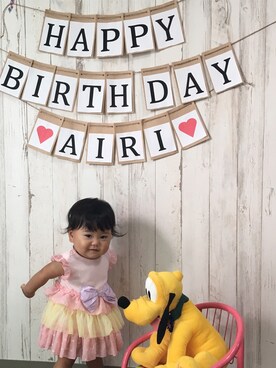 「アイテム（ドレス）」を使った、Aaiaiさん（キッズ・70cm）の秋コーディネート