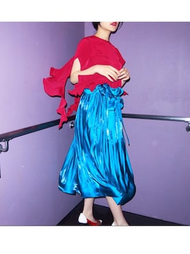 「LAMARCK（ラマルク）のアイテム」を使った、小林布結里さん（レディース・165cm）の秋コーディネート