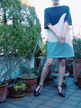 「bodco(ボッコ)のアイテム」を使った、小林布結里さん(レディース・165cm)の夏コーディネート