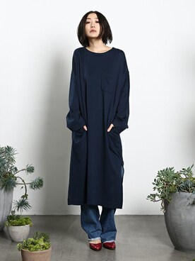 「bodco(ボッコ)のアイテム」を使った、小林布結里さん(レディース・165cm)の冬コーディネート