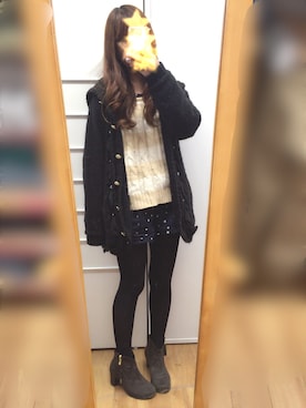 「axes femme（アクシーズファム）のアイテム（その他アウター）」を使った、ワンコさん（レディース・154cm）の秋コーディネート