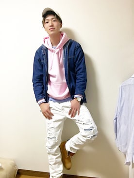 「Marc by Marc Jacobs（マークバイマークジェイコブス）のアイテム（腕時計）」を使った、はぎゆさん（メンズ・183cm・10代）の春コーディネート