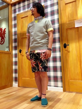 「McGREGOR CLASSIC（マックレガークラシック）のアイテム（シューズ）」を使った、iPPeiさん（メンズ・170cm）の夏コーディネート