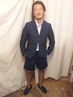 「アイテム（モカシン/デッキシューズ）」を使った、t頭さん（メンズ・171cm・30代）の夏コーディネート