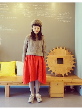 「リネンワンピース」｜masumiさん（レディース・158cm）の冬コーディネート