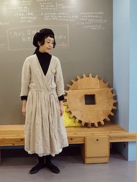 「黒タートルネック」｜「アイテム（バレエシューズ）」を使った、masumiさん（レディース・158cm）の冬コーディネート