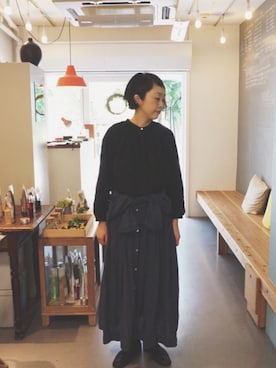 「Yohji Yamamoto（ヨウジヤマモト）のアイテム（その他シューズ）」を使った、masumiさん（レディース・158cm）の春コーディネート