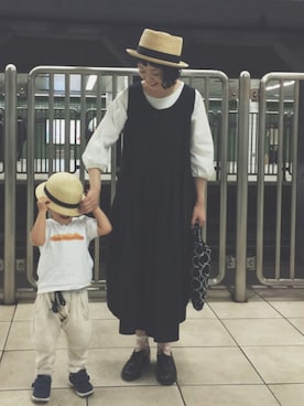 「mina perhonen（ミナペルホネン）のアイテム」を使った、masumiさん（レディース・158cm）の春コーディネート