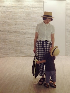 「CLASKA Gallery & Shop "DO"（クラスカ ギャラリー＆ショップ　ドー）のアイテム（帽子）」を使った、masumiさん（レディース・158cm）の夏コーディネート