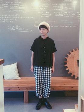 「アイテム（ヘアバンド）」を使った、masumiさん（レディース・158cm）の秋コーディネート