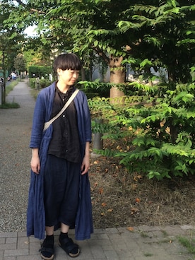 「nest Robe（ネストローブ）のアイテム」を使った、masumiさん（レディース・158cm）の秋コーディネート