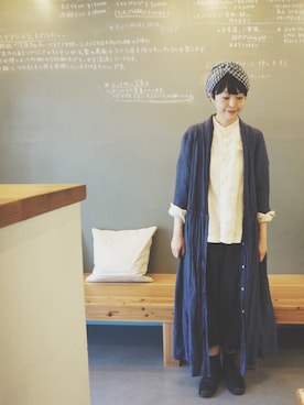 「nest Robe（ネストローブ）のアイテム」を使った、masumiさん（レディース・158cm）の秋コーディネート