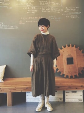 「アイテム（レギンス/スパッツ）」を使った、masumiさん（レディース・158cm）の冬コーディネート