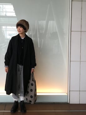 「nest Robe（ネストローブ）のアイテム」を使った、masumiさん（レディース・158cm）の冬コーディネート