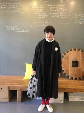 「アイテム（タイツ/ストッキング）」を使った、masumiさん（レディース・158cm）の冬コーディネート