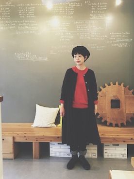 「nest Robe（ネストローブ）のアイテム」を使った、masumiさん（レディース・158cm）の冬コーディネート