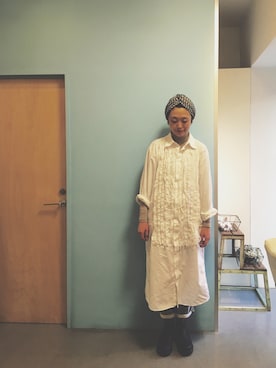 「アイテム（ストール/ショール）」を使った、masumiさん（レディース・158cm）の冬コーディネート