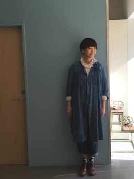 「nest Robe（ネストローブ）のアイテム」を使った、masumiさん（レディース・158cm）の冬コーディネート