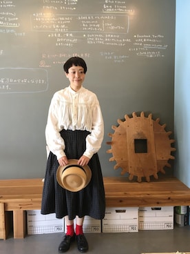 「GRANDMA MAMA DAUGHTER（グランマママドーター）のアイテム」を使った、masumiさん（レディース・158cm）の春コーディネート