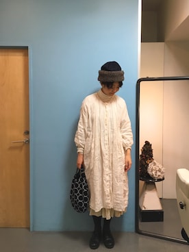 「Honnete（オネット）のアイテム（スカート）」を使った、masumiさん（レディース・158cm）の冬コーディネート