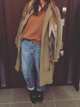 「MONKI（モンキ）のアイテム（その他アウター）」を使った、Hikariさん（レディース・158cm）の冬コーディネート