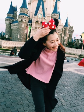 「ピンクニット」｜Hikariさん（レディース・158cm）の冬コーディネート