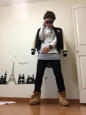 「STOOGe（ストゥージ）のアイテム」を使った、yyyyaaaさん（メンズ・171cm）の冬コーディネート