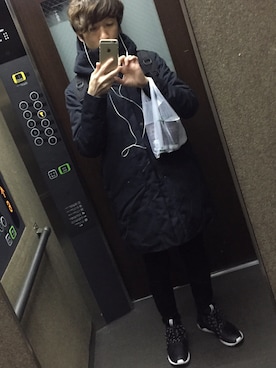 「LAD MUSICIAN（ラッドミュージシャン）のアイテム（ダウンジャケット/コート）」を使った、alpakaさん（メンズ・170cm）の冬コーディネート